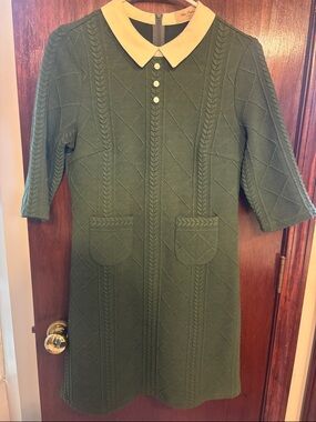Miss Patina Olive Knit Dress